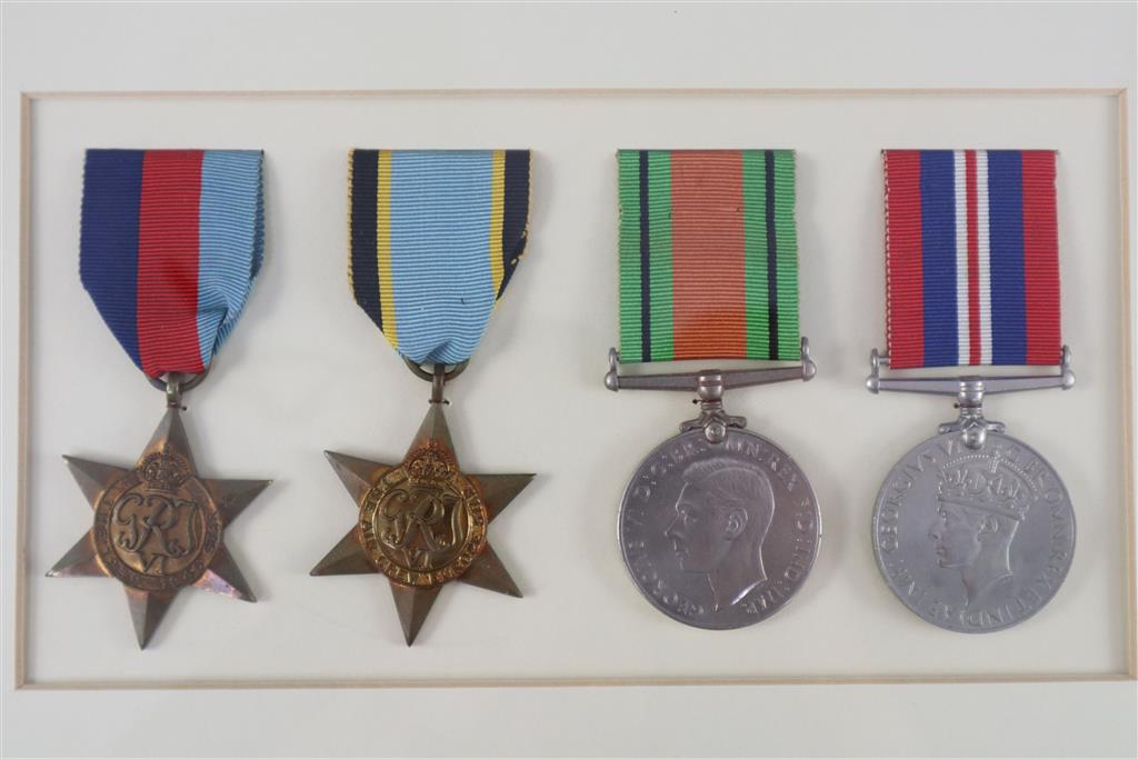 A WWII group of four medals to Pilot Officer 142540 William MacFarlane, 61 Sqdn Royal Airforce,
